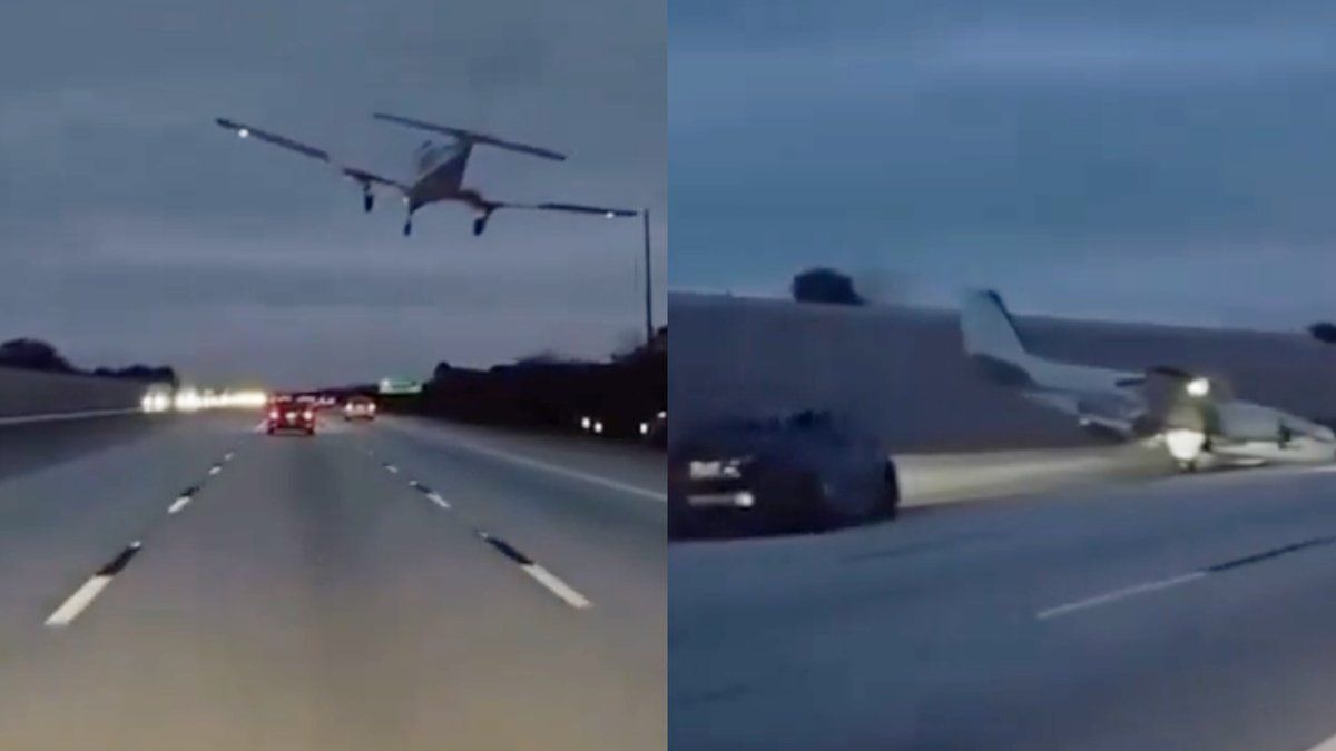 Un atterrissage d'urgence spectaculaire sur l'autoroute de Floride