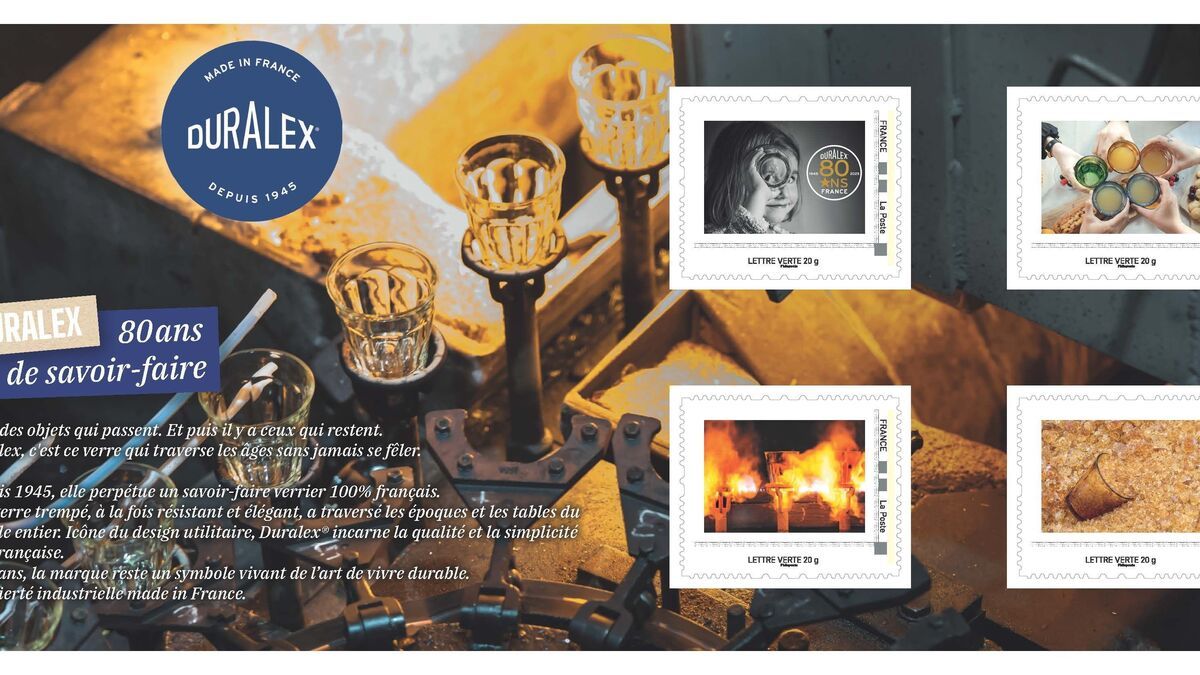 Des timbres Duralex collectionnés pour un hommage à l'industrie française