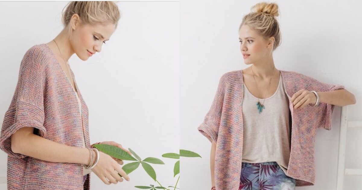 Guide pour tricoter une veste chinée au point mousse