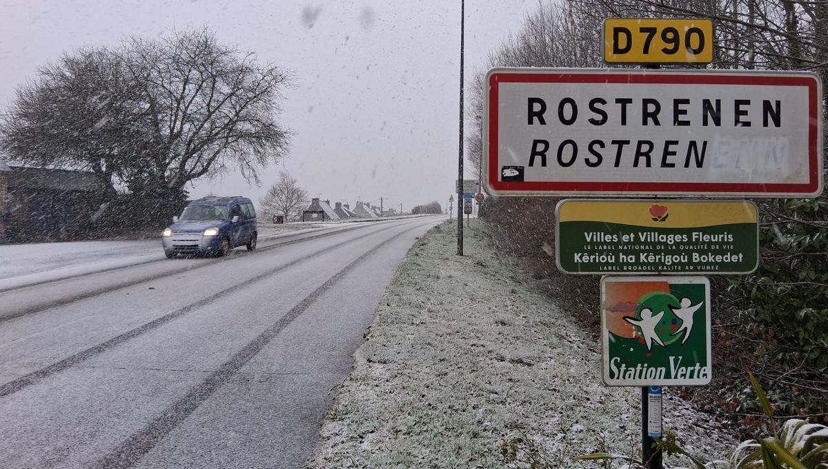 Mardi 6 janvier : neige et verglas paralysent les routes bretonnes