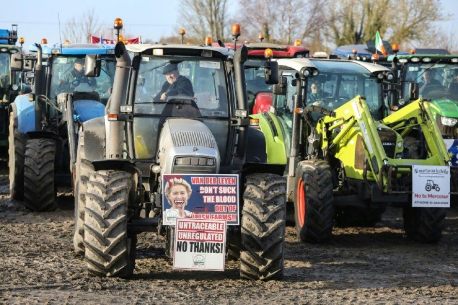Des agriculteurs irlandais manifestent contre l'accord de libre-échange avec le Mercosur