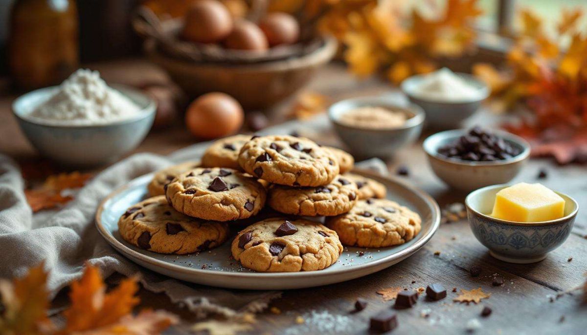 Retrouvez le goût de l'automne avec ces biscuits à la farine de châtaigne et chocolat