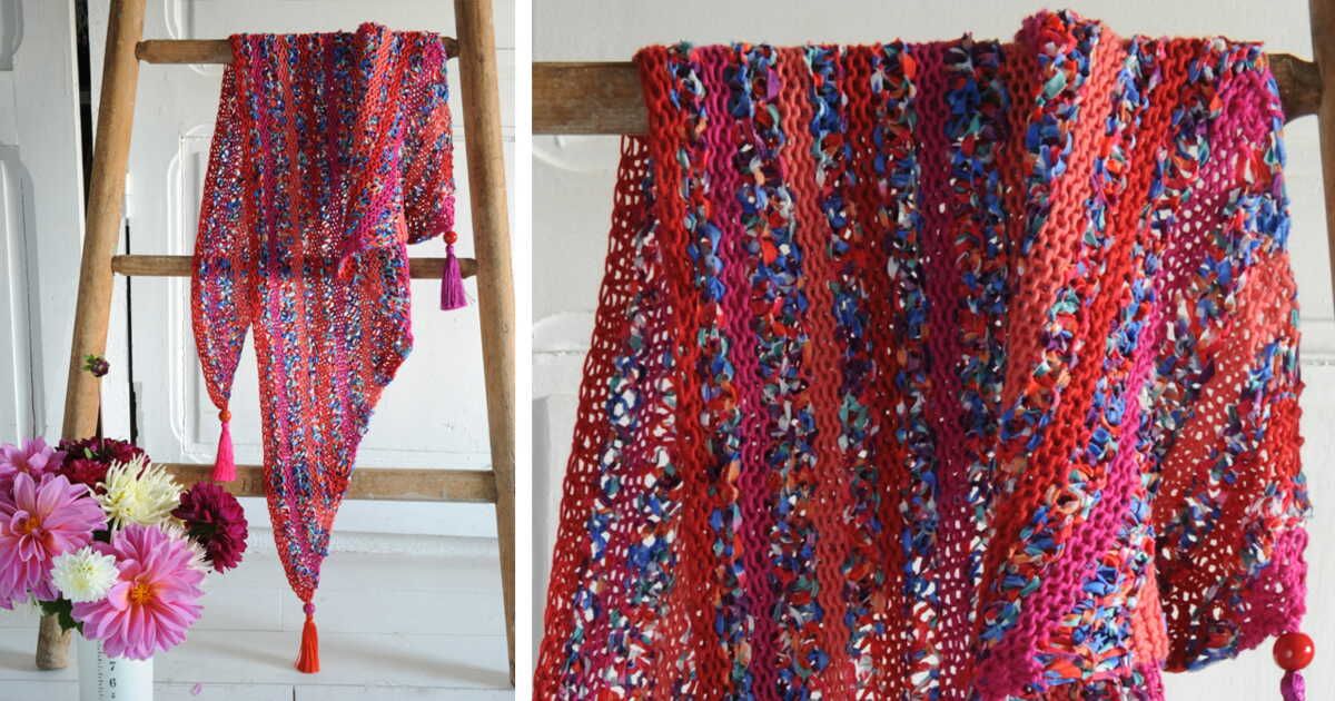 Un châle coloré en mohair