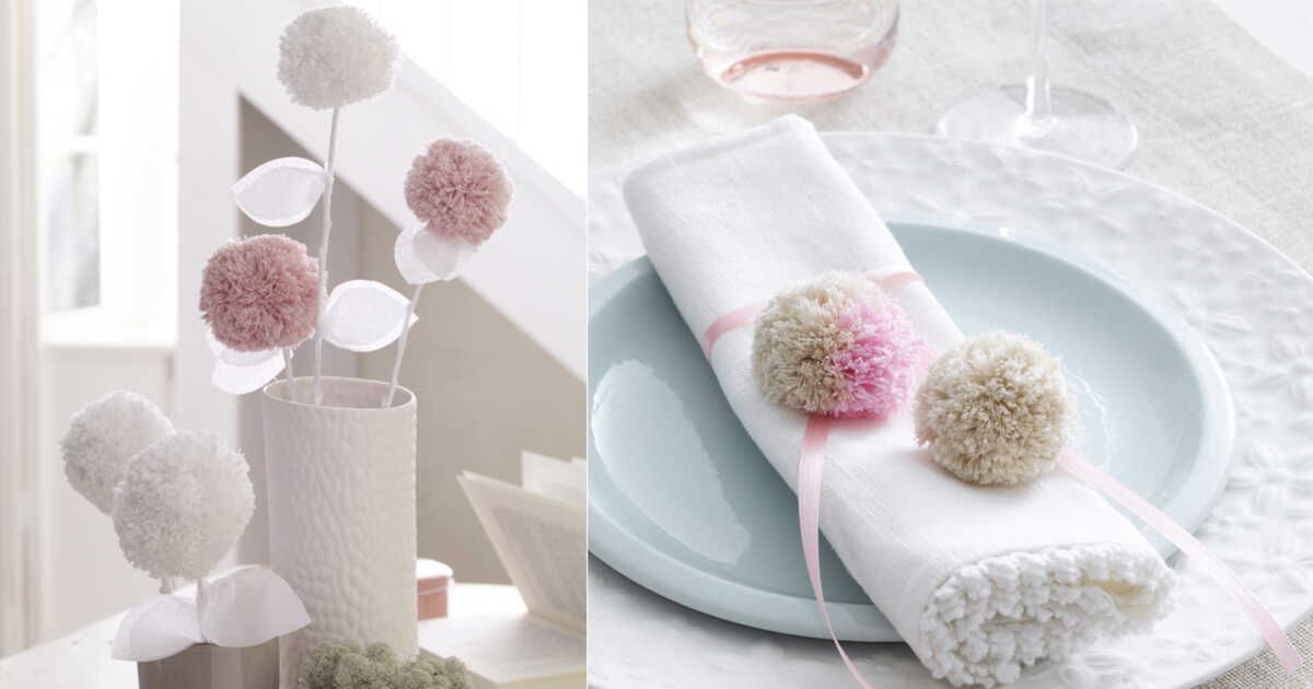 Des pompons en 2 versions