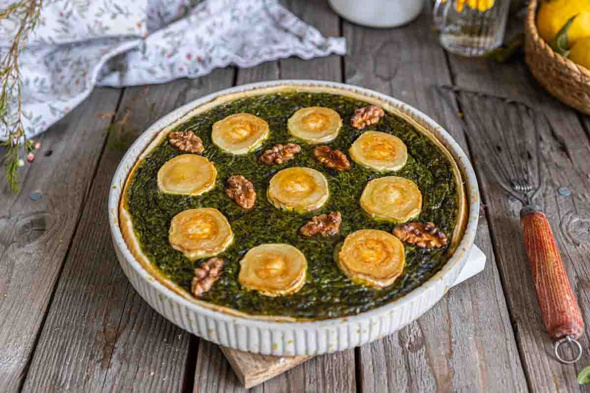 Tarte chèvre épinard