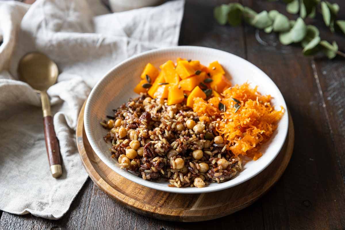 Riz aux épices, pois chiches et raisins au Cookeo