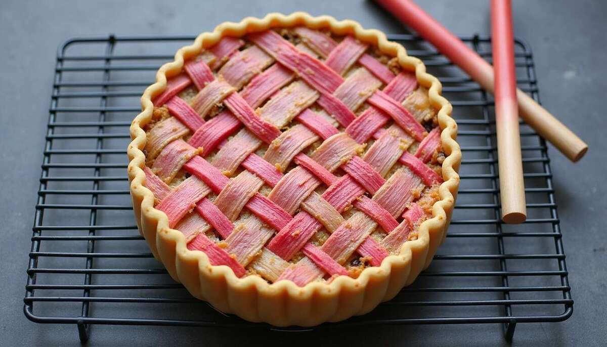 Dégustez une délicieuse tarte à la rhubarbe