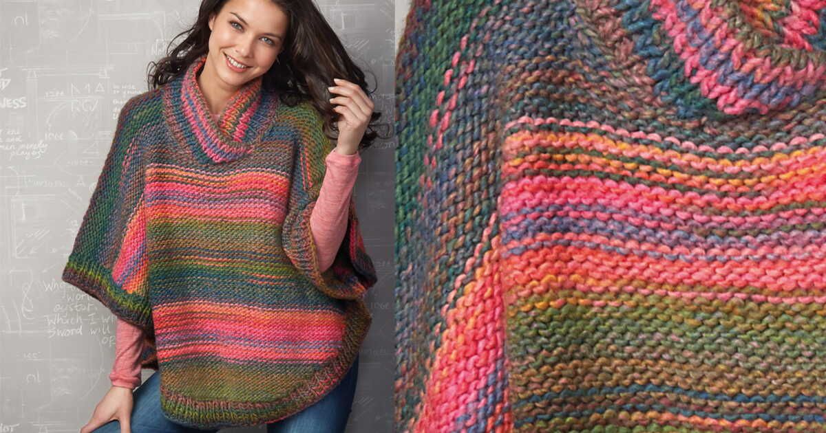 Le poncho multicolore en jersey : l'incontournable de cet automne