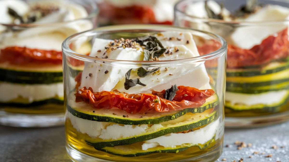 Des verrines raffinées de courgettes et tomates pour impressionner vos invités