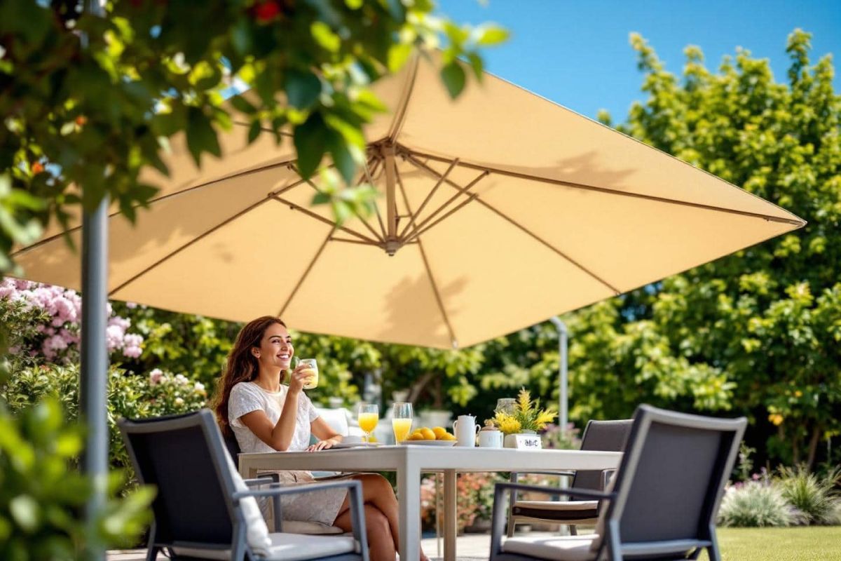Un parasol tendance à prix mini : découvrez l’offre immanquable chez Leroy Merlin
