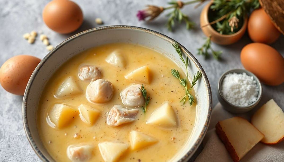 Une soupe de poulet réconfortante aux pommes de terre