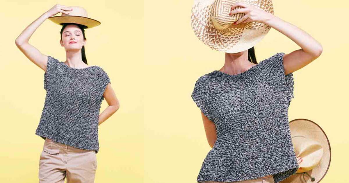 Le pull d'été en fil ruban
