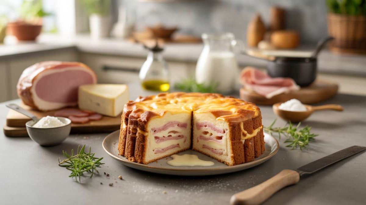 Un cake jambon camembert pour un apéritif réussi