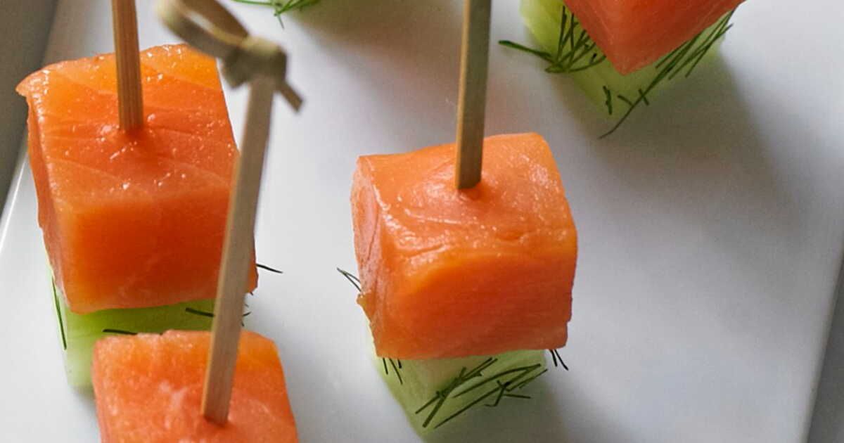 Des bonbons au saumon gravlax pour un apéro de Noël réussi