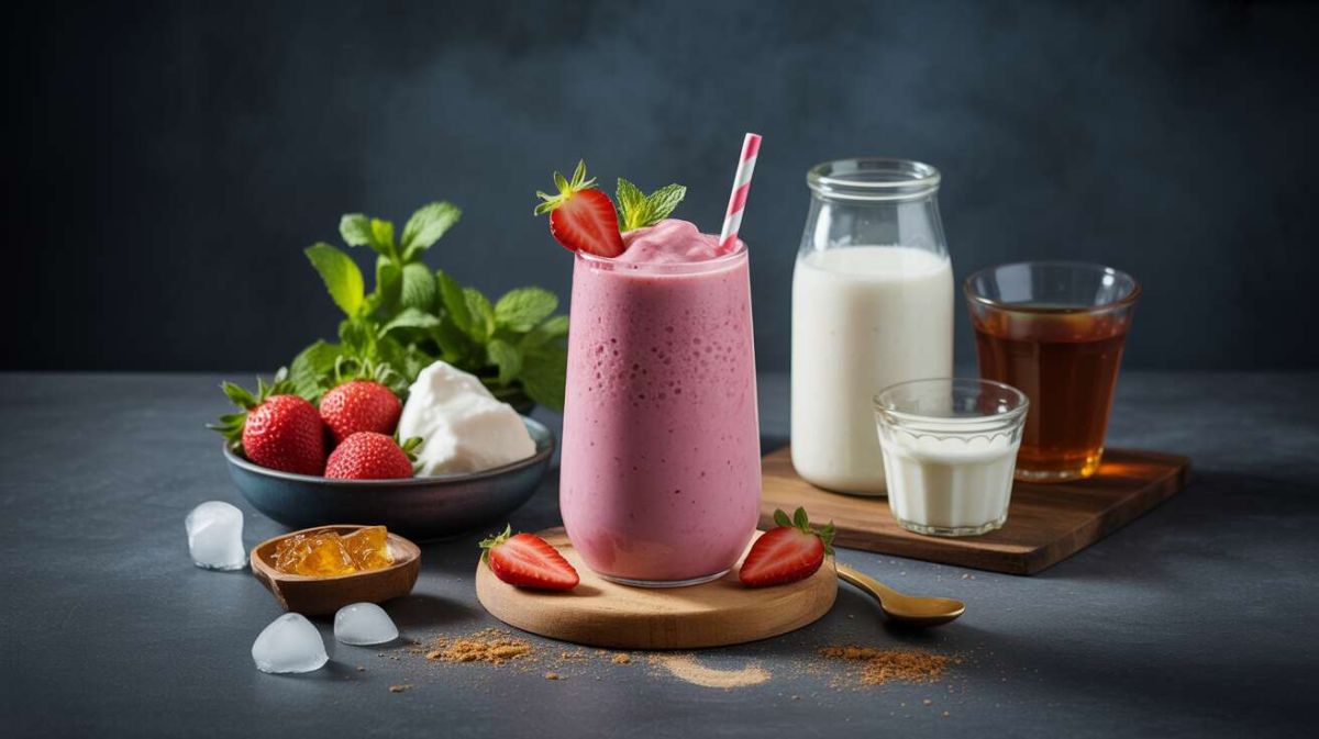 Un smoothie fraises menthe qui fait pétiller l'été
