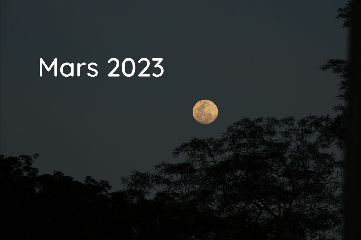 Calendrier lunaire au jardin - Mars 2023