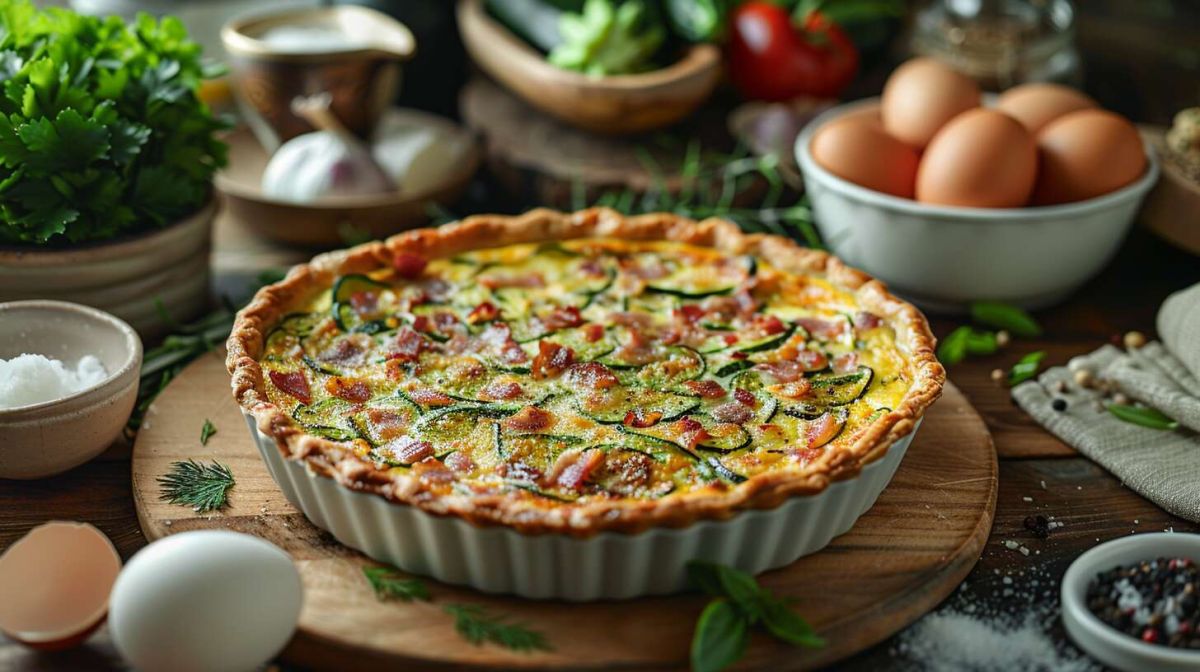 Tarte à la courgette et aux lardons : votre nouveau plat réconfortant