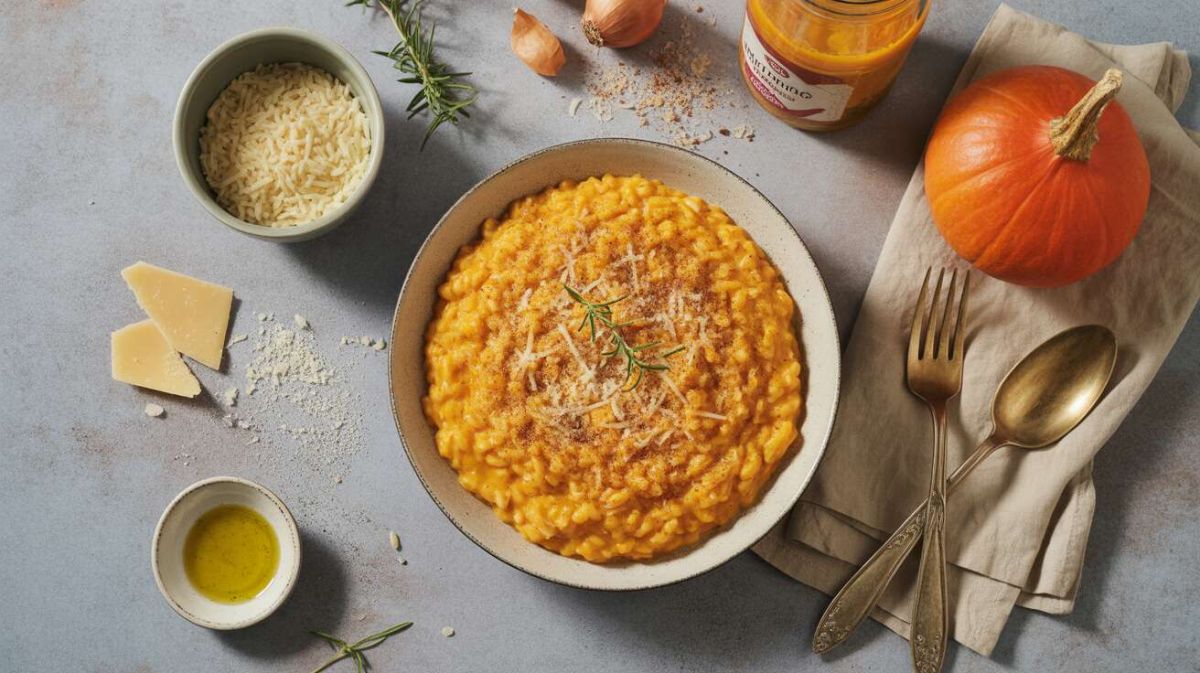 Un risotto de potiron au fromage frais pour réchauffer vos soirées d'automne
