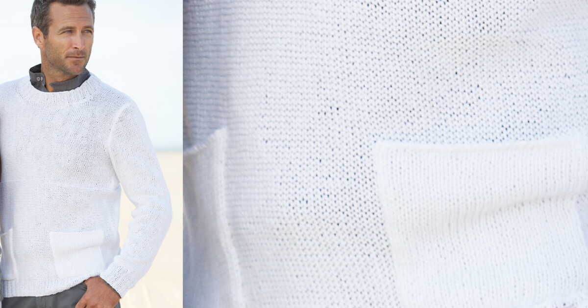 Le pull col rond blanc : l'indispensable du dressing masculin