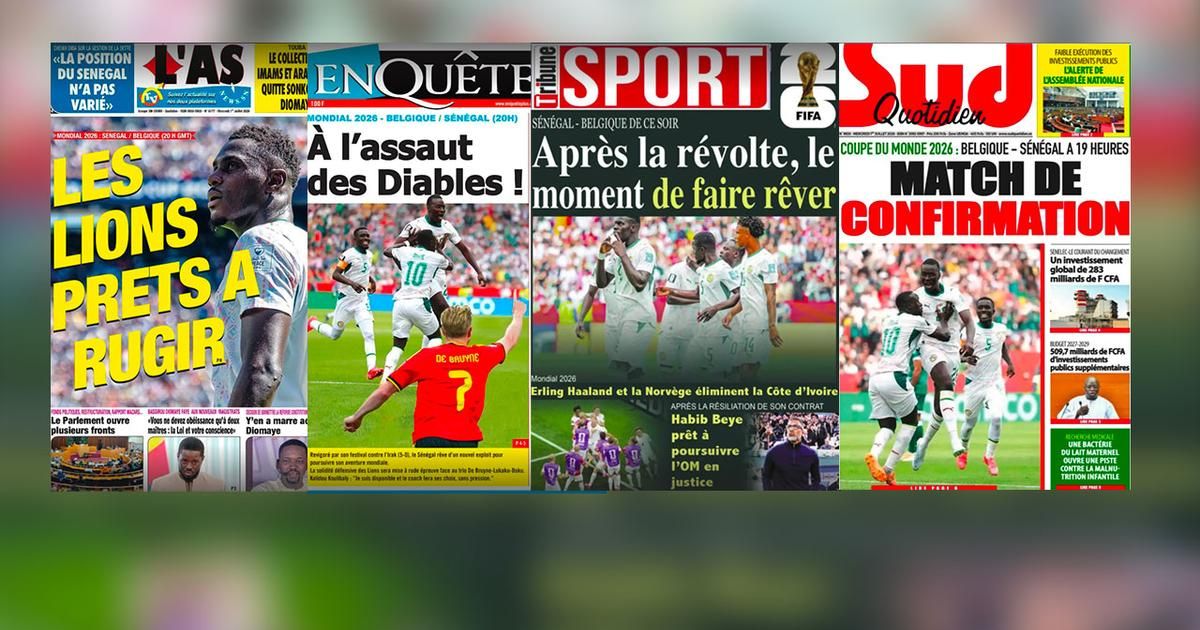 Les lions du Sénégal, prêts à rugir face aux belges : un défi en perspective