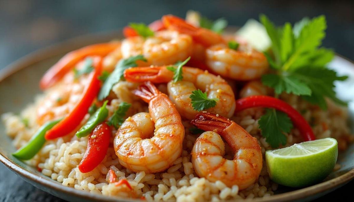 Un voyage gustatif en 20 minutes : riz sauté aux crevettes et légumes croquants