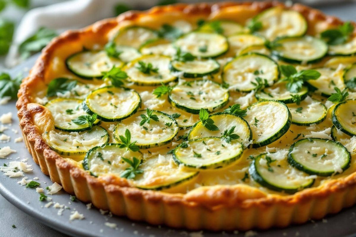 Une tarte fine aux courgettes pour un été vibrant