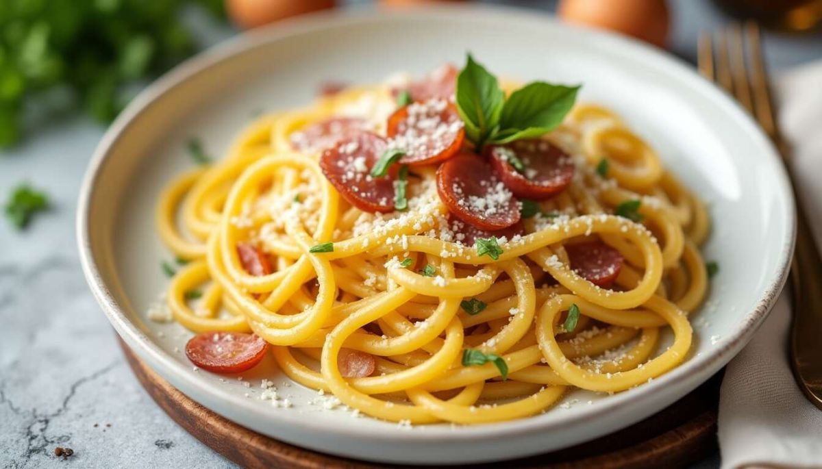 Découvrez la vraie recette de carbonara crémeuse et savoureuse