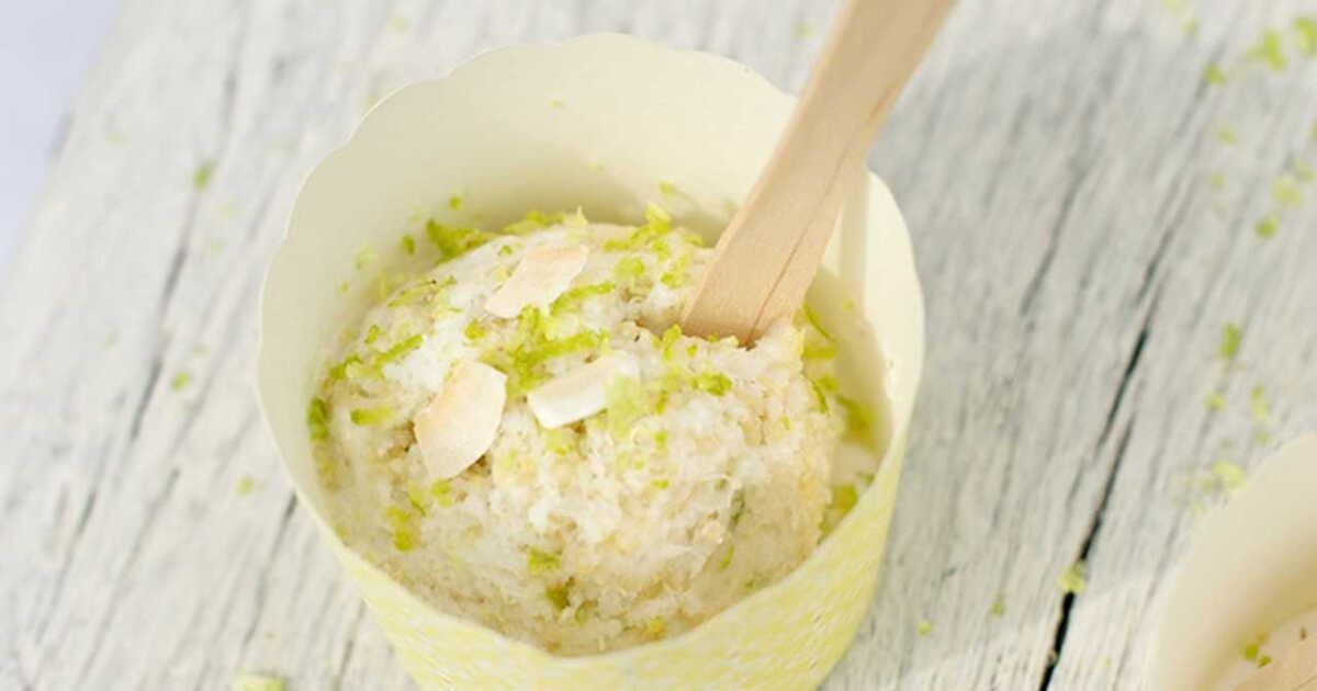 Glace au quinola, citron et noix de coco