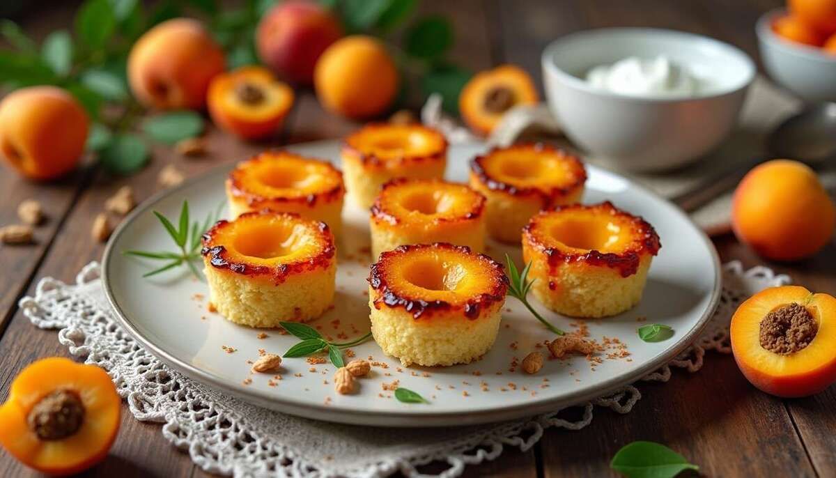 Des mini cakes au yaourt et abricots rôtis qui raviront vos papilles