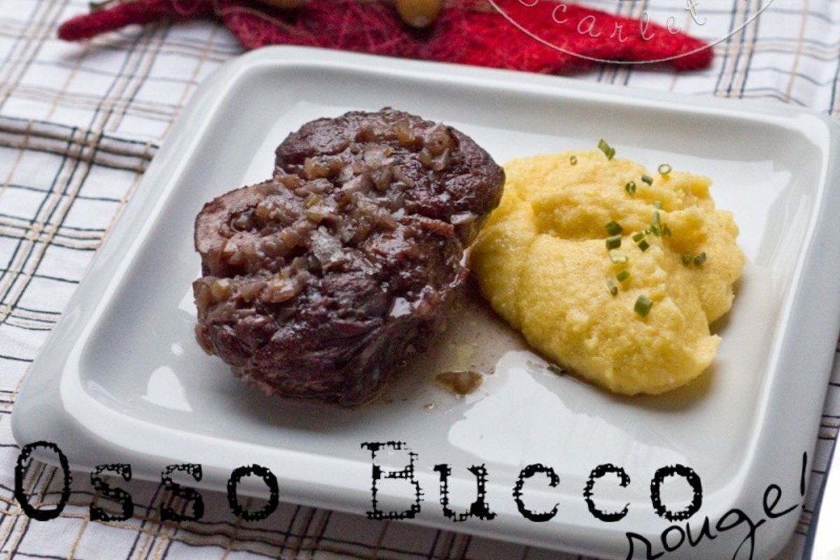 Un mariage parfait : osso bucco au vin rouge et polenta crémeuse