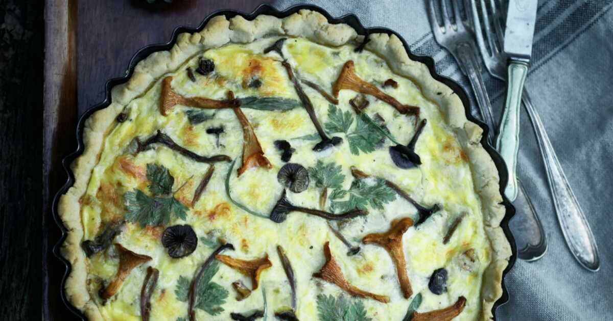Quiche aux champignons des bois