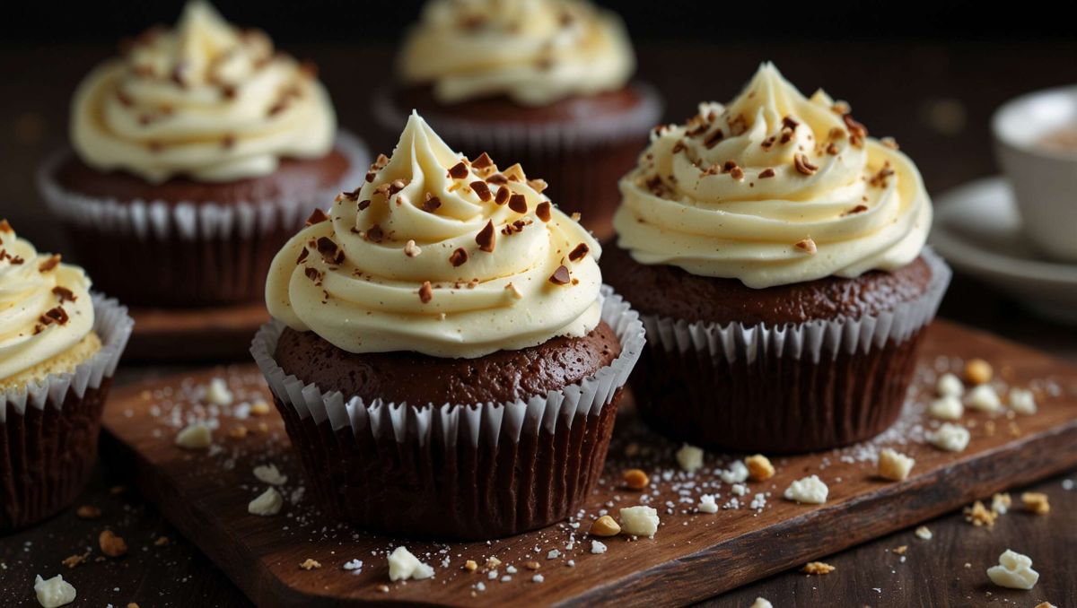 Des cupcakes au chocolat blanc et vanille qui raviront vos convives