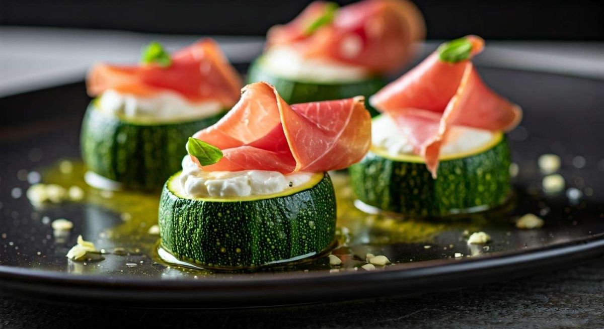 Des courgettes farcies au fromage frais et jambon de Parme qui vont vous régaler