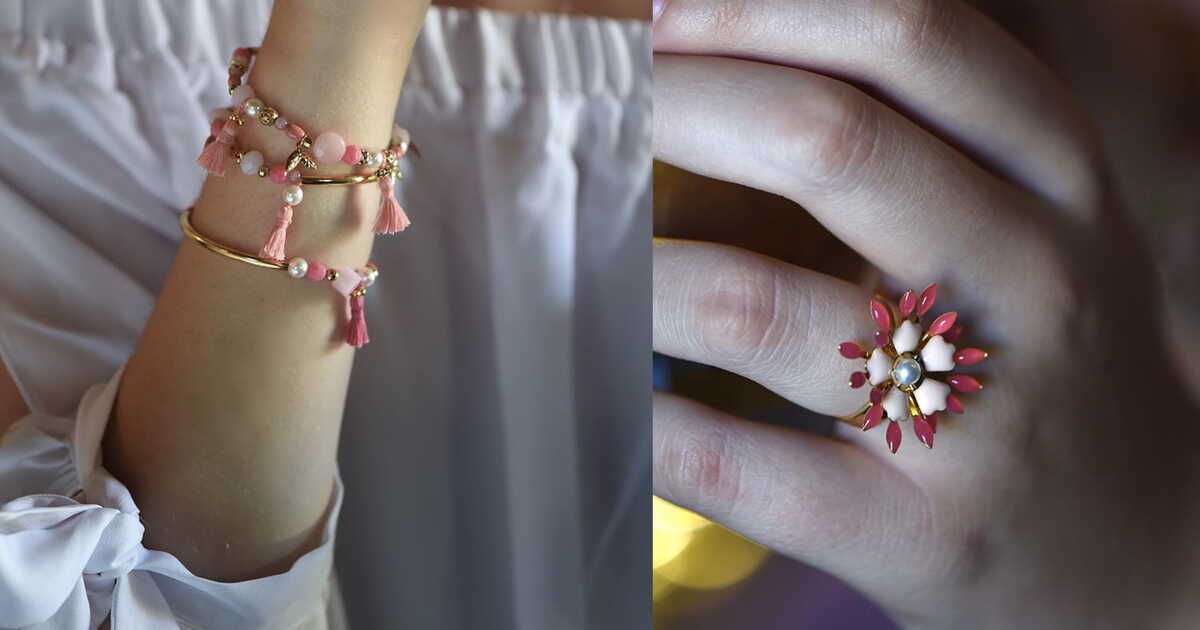 Créez votre propre trio de bracelets et une bague en corolle