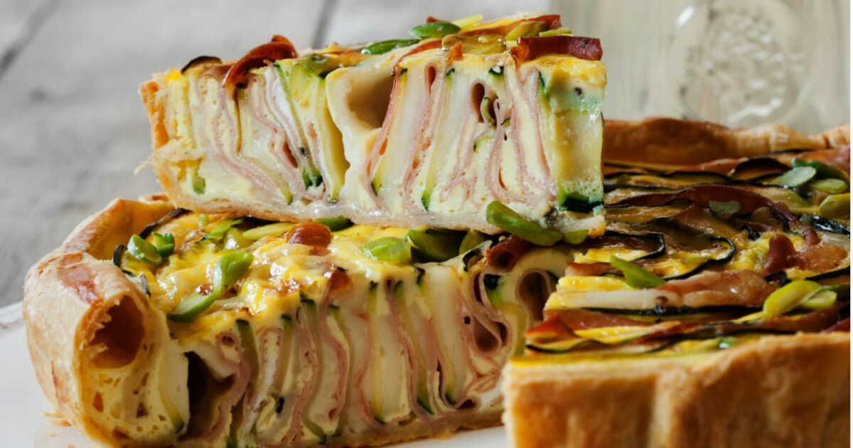 Tarte spirale courgettes-jambon