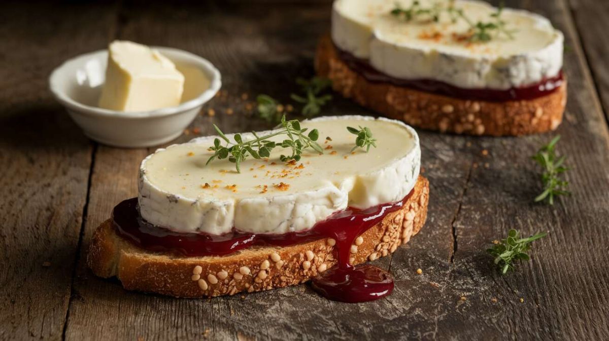 Découvrez le croque au fromage de brebis et cerise noire, une recette originale